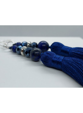 MODRÉ NÁUŠNICE S LAPIS LAZULI A VELKÝM STŘAPCEM