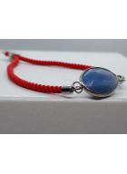 Stahovací provázkový náramek s lapis lazuli
