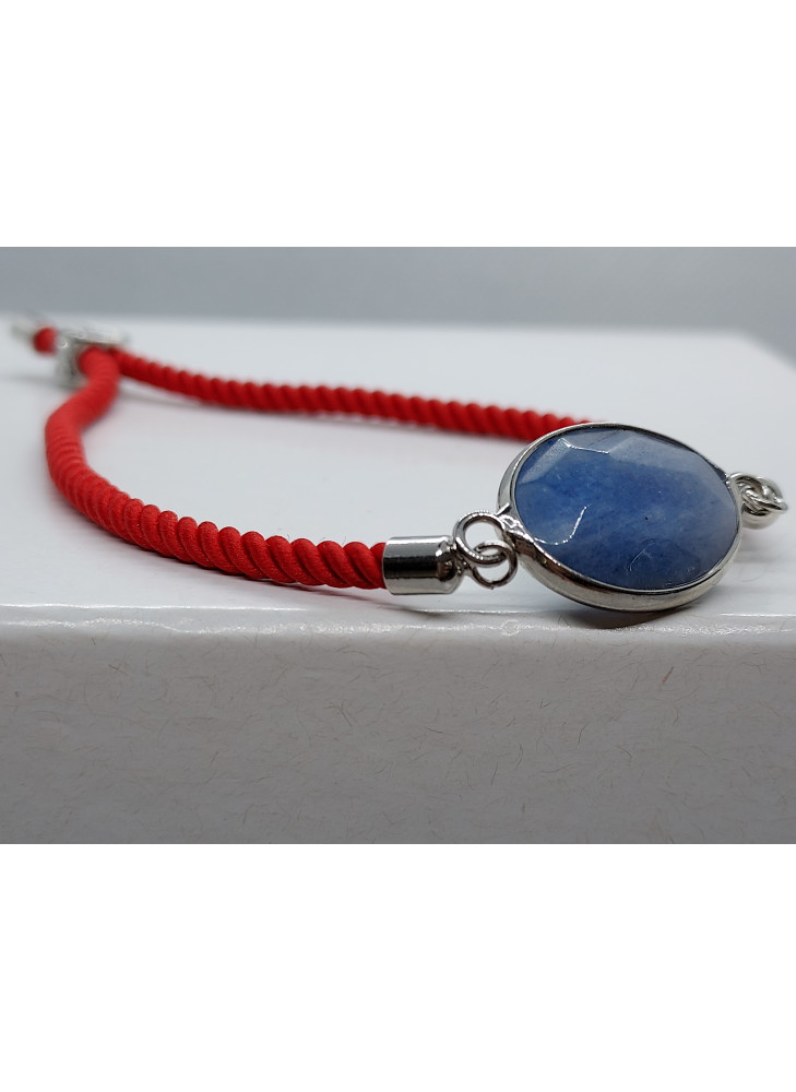 Stahovací provázkový náramek s lapis lazuli