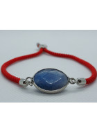 Stahovací provázkový náramek s lapis lazuli