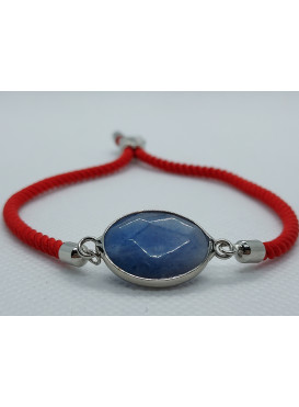 Stahovací provázkový náramek s lapis lazuli