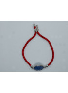 Stahovací provázkový náramek s lapis lazuli