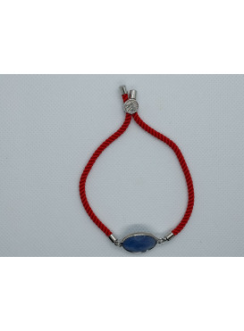 Stahovací provázkový náramek s lapis lazuli