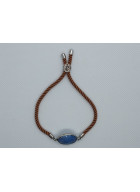 Stahovací provázkový náramek s lapis lazuli