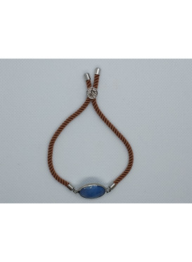 Stahovací provázkový náramek s lapis lazuli