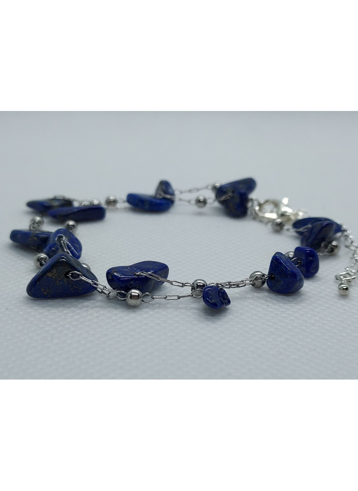 ZAPÍNACÍ ŘETÍZKOVÝ náramek s lapis lazuli