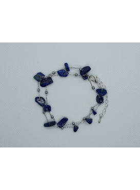 ZAPÍNACÍ ŘETÍZKOVÝ náramek s lapis lazuli