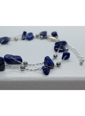 ZAPÍNACÍ ŘETÍZKOVÝ náramek s lapis lazuli