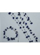 SET - OZDOBNÝ ŘETÍZKOVÝ NÁHRDELNÍK A NÁRAMEK s lapis lazuli