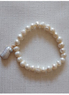 náhrdelník z ŘÍČNÍCH PEREL se zavěšenou perlou